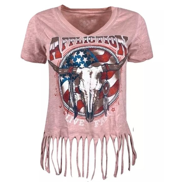AFFLICTION Women's T-Shirt S/S DESERT RIDE Tee - Picture 9 of 9